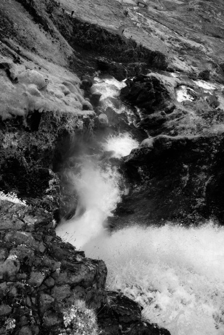 Black and white waterfall, Iceland, pondertheirrelevant.com